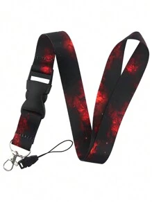 1 szt. Długi smycz z motywem gwiazd i księżyca, idealny dla lekarzy, pielęgniarek, studentów, nauczycieli, pracowników wystawowych, jako identyfikator, może być używany jako prezent, brelok do kluczy lub do codziennego użytku, jako zawieszka do torby na akcesoria samochodowe, szkolna, urocza, gotycka smycz do toreb Y2k z uchwytem na identyfikator, zawieszka do toreb samochodowych