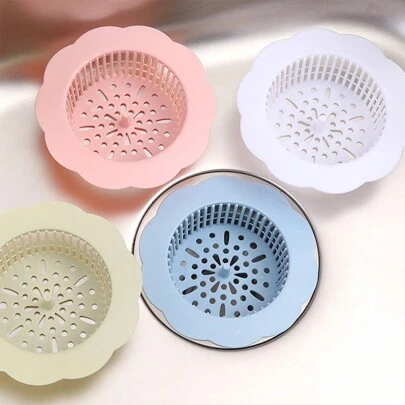 4pcs Kitchen Sink & Bathroom Drain Hair Catcher/Strainer Blockage Prevention Covers