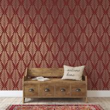 Reusable, Durable, Laser Cut Fern Pattern Wall Stencil Looks Beautiful In Any Interior Design - White - View 6