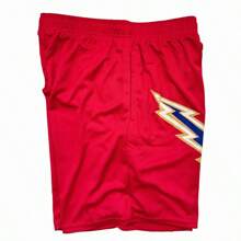 夏季畅销款街头潮流网眼短裤男士健身房健身网眼短裤男士跑步篮球短裤闪电款 - 紅色 - 查看 9