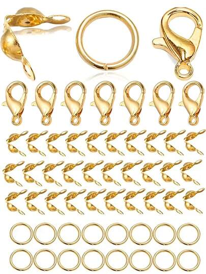 Jewelry Making Supplies Kit, Includes Lobster Clasps, Crimp Beads, Jump Rings. Necessary Items For Making Bracelets, Necklaces, Earrings, Pendants, Hair Accessories And Other DIY Projects. Suitable For Adults And Beginners Who Love DIY Crafts, Bead Threading, And Making Fashionable Jewelry.