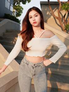 Women Tops - 白色 - 查看 3