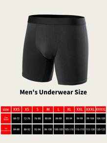3pcs Men's Comfortable Long Boxer Briefs, Breathable - Multicolor - View 10