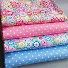 4 Stücke/Los Sonnenblumen Punkte Design bedruckter Stoff,ländlicher Blumenserie Köpergewebe, zum Selbermachen, Kopftuch, Patchwork, Bettdecke, Stoffbündel für Nähprojekte, Scrapbooking, Tecidos