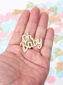 1 套 100 件宝宝性别揭晓生日派对五彩纸屑桌面装饰纸屑，颜色随机婴儿淋浴家庭装饰礼物