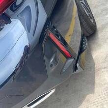 2pcs Universal Car Rear Bumper Lip Diffuser Side Skirt Extension Black Carbon Fiber Rear Spoiler Lip Wrap Angle - Black - View 5