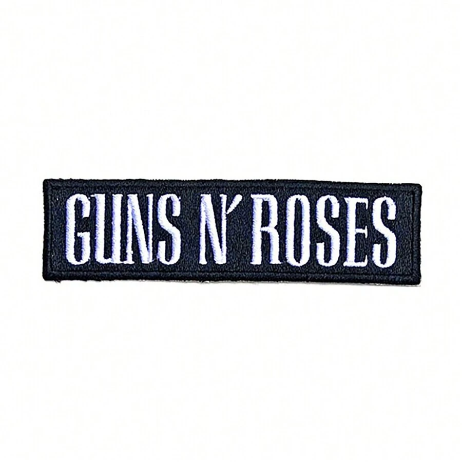 Guns N Roses Logo Text Patch (Black/White) - Black and White - View 1