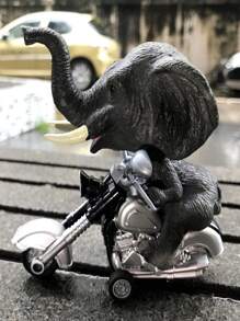 1 pieza de moto inercial pintada a mano con juguete realista de panda, modelo de animal de decoración de adorno - Multicolor - Ver 15