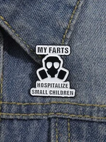 MY FARTS HOSPITALIZE MAŁYCH DZIECI Zabawna broszka przypinka, odpowiedni prezent dla przyjaciół do noszenia na co dzień, unisex