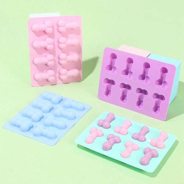 1 Stück zufällige Farben kreative Silikon Schokoladenform Eispopsicle handgefertigte DIY Kuchendekoration Formen Penis Eiswürfel Penis Eiswürfel Behälter Sexspielzeug Sexspiele Sexy Produkt für Erwachsene Werkzeuge Sex