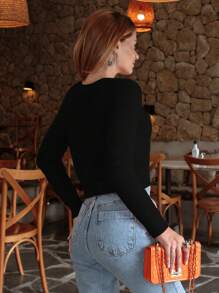 Women Sweaters - 黑色 - 查看 3