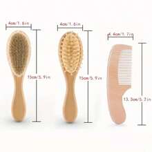 1入組嬰兒沐浴刷套裝，柔軟針織刷+充氣洗髮墊 - 嬰兒木梳 - 查看 3