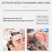 1pc Hair Washing Brush Massage Shampoo Brush Scalp Clean Comb, Bathing & Hairdressing Tool For Home - Multicolor - View 2