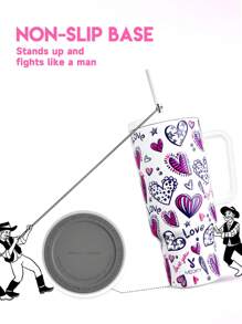 40oz Tumbler With Handle And Straw, Insulated Cup, Vacuum Insulated Water Bottle, Tumbler With Lid And Straw, Insulated Stainless Steel Travel Mug, 100% Leak-Proof, Keeps Cold For 34 Hours, Mothers Day Gifts For Mom (Best Mother) - White - View 6