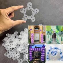 20/50pcs Balloon Clips, Balloon Connector Clips Holder For Arch Balloon Clip, Balloon Column Stand, Balloon Flower And More, Balloon Decorating Strip Tool,Christmas - Multicolor - View 2