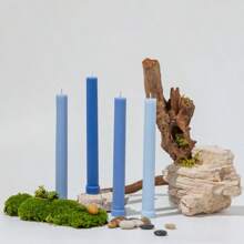 4 Stücke/Box 10,63 Zoll gezackte zylindrische Kerzen, Morandi farbige lange Stabkerzen, farbige römische Säulenkerezen, geruchlose und rauchlose Kerzen geeignet für Heimdekoration, Hochzeitsdekoration, Esstischdekoration, Feiertagspartys und Gebete. Hochwertige Sojawachskerzen.
