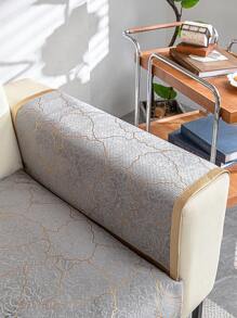 1pc Noble Jacquard Waterproof Sofa Cover With Golden Borders, Suitable For 1/2/3/4 Seater Sofa, All Seasons