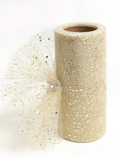 1 buc 15cm/5cm lățime mini panglică de tul strălucitor cu sclipici lăptos, bobină de tul transparentă din organza, meșteșuguri DIY, accesorii de nuntă decorațiuni pentru petrecere de ziua de naștere, decor pentru evenimente de banchet, decor DIY pentru scaun de nuntă, decor pentru petrecere baby shower, panglică cu fundă pentru împachetat cadouri