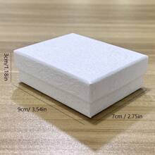 1/5/10入組戒指盒，手鍊，珠寶包裝盒，吊墜項鍊，荔枝紋飾品盒，耳環，小紙盒 - 黑色碎皮紋 - 查看 4