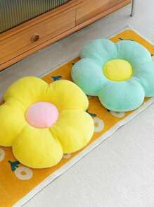 1個花狀座墊枕頭裝飾，向日葵花瓣坐墊適用於辦公室教室椅子和沙發