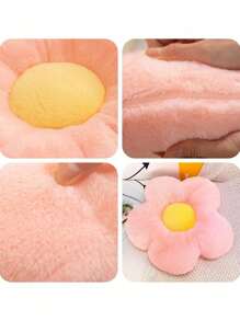 1個花狀座墊枕頭裝飾，向日葵花瓣坐墊適用於辦公室教室椅子和沙發