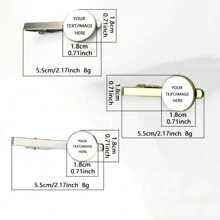 [Personalized Customization] Personalized Tie Clip: Design Gifts With Your Chosen Text, Artwork Or Unique Logo, Suitable For Any Occasion! - Silver - View 1
