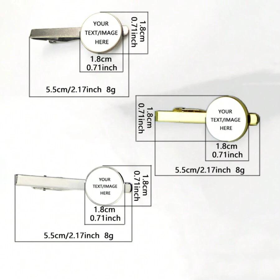 [Personalized Customization] Personalized Tie Clip: Design Gifts With Your Chosen Text, Artwork Or Unique Logo, Suitable For Any Occasion! - Silver - View 1