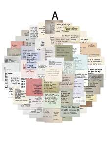 60pcs Slogan Graphic Sticker - Multicolor - View 10