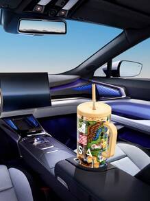 Bình giữ nhiệt 40oz có nắp và ống hút, chất liệu thép không gỉ, có tay cầm, cách nhiệt chân không, giữ lạnh đến 34 giờ hoặc giữ nóng đến 10 giờ, tiện lợi mang theo khi cắm trại, leo núi, lái xe và du lịch đường dài. - Màu be - Xem 6