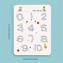 Montessori Painting Toy, Pen Control Training Erasable Paper, Fun Children's Early Education Shape Math Competition Game Exercise Book, Learning Activity Educational ToyOffice, School, Drawing,Student,Markers,Stationery,Boys,Girls,School Supplies