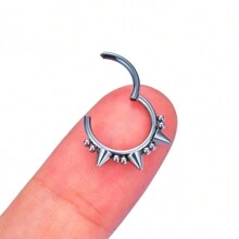 16G Septum Ring 316L Stainless Steel Nose Ring Body Piercing Jewelry For Septum/Nose/Earlobe-Stainless Steel Cartilage Earring For Women Men - Silver - View 8