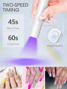 LULAA UV LED Lamp For Drying Gel Nail Polish, Mini USB Nail Lamp, Portable Nail Dryer For Salon, Best Gift For Girls