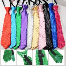 1pc Sequined Zipper Ties For Men, Glitter Sparkly Paillette Adjustable Pre-Tied Zip Necktie, Shinning Sequins Dance Party Magic Show Stage Performance Costume Tie