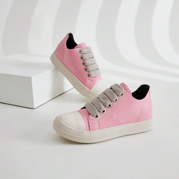 Women's Candy-Colored Thick-Sole Couple Sneakers With Chunky Strap