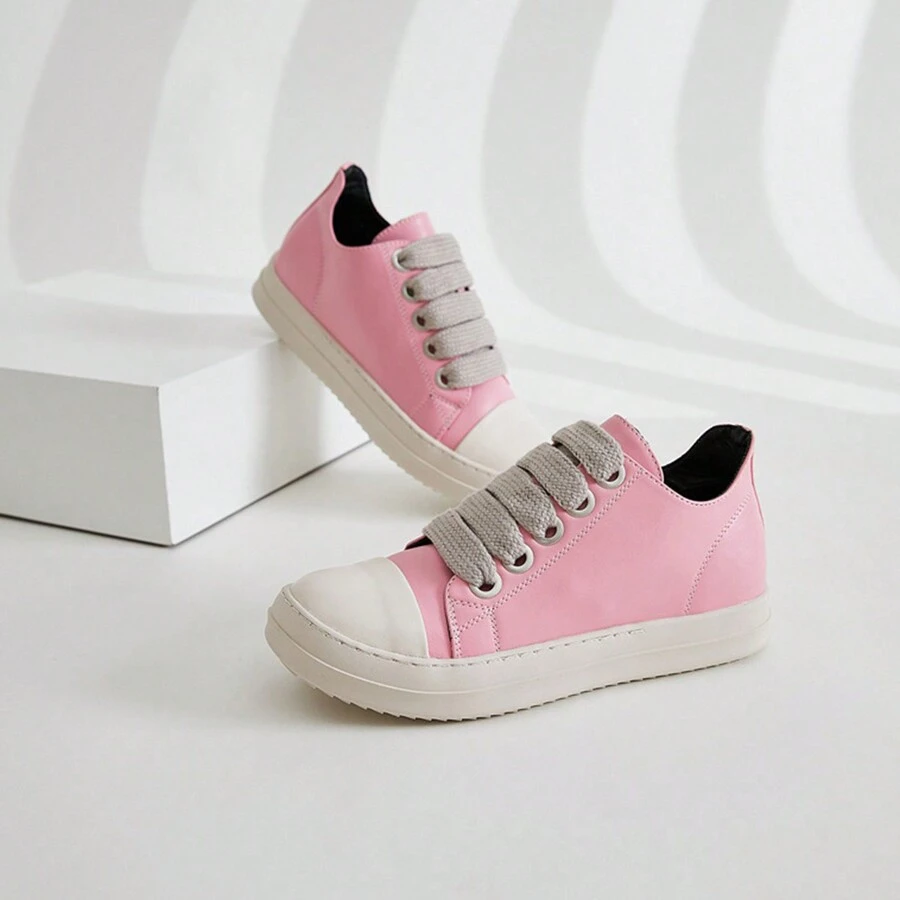 Women's Candy-Colored Thick-Sole Couple Sneakers With Chunky Strap