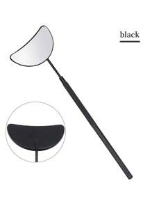 1pc Stainless Steel Eyelash Grafting Crescent Inspection Mirror For Beauty Lash Inspection