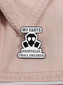 MY FARTS HOSPITALIZE MAŁYCH DZIECI Zabawna broszka przypinka, odpowiedni prezent dla przyjaciół do noszenia na co dzień, unisex