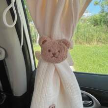 zootime 1 件米色熊形窗帘系带，可爱 3D 卡通北欧风格窗帘系带，非常适合新生儿房间装饰或情人节礼物