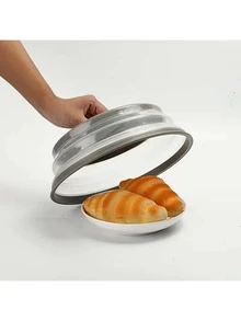 1 pieza/2 piezas Protector plegable y ventilado contra salpicaduras para microondas con mango de agarre fácil - Filtro de alimentos apto para lavavajillas para preparación de comidas y utensilios de cocina - Multicolor - Ver 9
