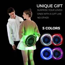 42 LEDS Light Up Toy Flying Ring , 5 Light Colors Available Comfortable Grip Lightweight LED Flying Disc , Extremely Bright Cool Fun Birthday,Perfect Summer Outdoor Game & Camping Gift For Men/Boys/Teens/Kids - Multicolor - View 2