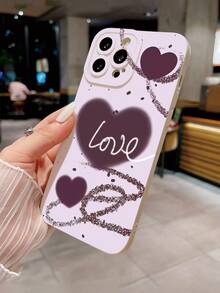 1 Ốp điện thoại hình mắt "LOVE" hình trái tim được cá nhân hóa dễ thương Tương thích với Apple/Samsung/Xiaomi/Redmi/VIVO/Infinix/OPPO/Reno - Màu be - Xem 6