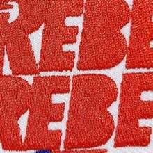 David Bowie Rebel Rebel Iron On Patch (White/Red) - Red - View 2
