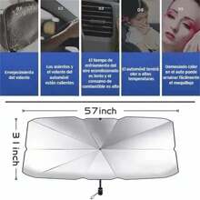 Car Sunshade - Black - View 7