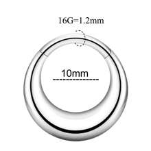 16G Septum Ring 316L Stainless Steel Nose Ring Body Piercing Jewelry For Septum/Nose/Earlobe-Stainless Steel Cartilage Earring For Women Men - Silver - View 17