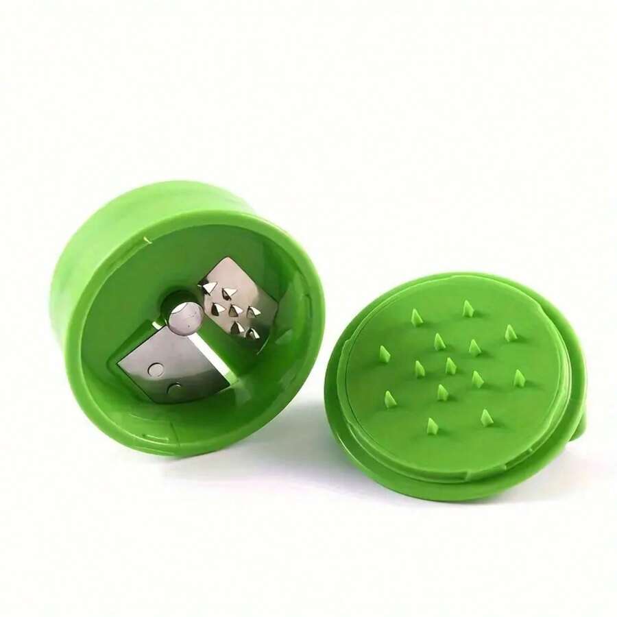 1pc Manual Rotary Fruit & Vegetable Slicer, Zucchini Noodle Maker, Potato Dumpling Twister, Multi-Function Vegetable Slicer, Kitchen Gadget,Vegetable Fruit Tools,Kitchen Items,Cutter,Food,Salad,Decor,Storage,Party,Birthday. - Green - View 1