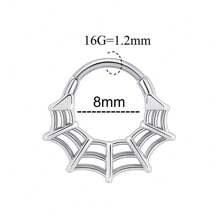 16G Septum Ring 316L Stainless Steel Nose Ring Body Piercing Jewelry For Septum/Nose/Earlobe-Stainless Steel Cartilage Earring For Women Men - Silver - View 19