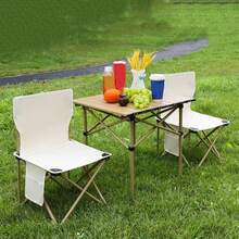 1把簡約時尚戶外折疊椅，適用於露營、釣魚、自駕遊、素描和日常使用