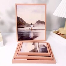 1pc Minimalist Style Picture Frame, Can Be Placed Horizontally Or Vertically, Suitable For Display On Tabletop Or Wall Decoration, For Living Room, Bedroom, Study, Hall, Gallery Etc. (Picture Is For Reference Only, Photo Paper Included Randomly)