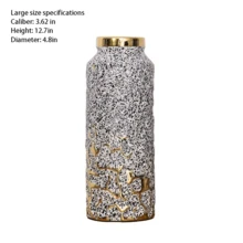 Nordic Style Ceramic Vase With Electroplated Finish, High-End Decorative Flower Vase For Living Room And Home, Suitable For Flower Arrangement - Multicolor - View 6