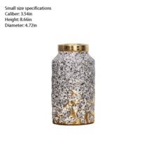 Nordic Style Ceramic Vase With Electroplated Finish, High-End Decorative Flower Vase For Living Room And Home, Suitable For Flower Arrangement - Multicolor - View 8